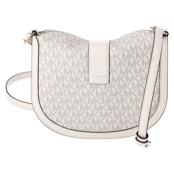 NWT MICHAEL Michael Kors Cream Signature Logo Hobo Crossbody - Picture 5 of 7